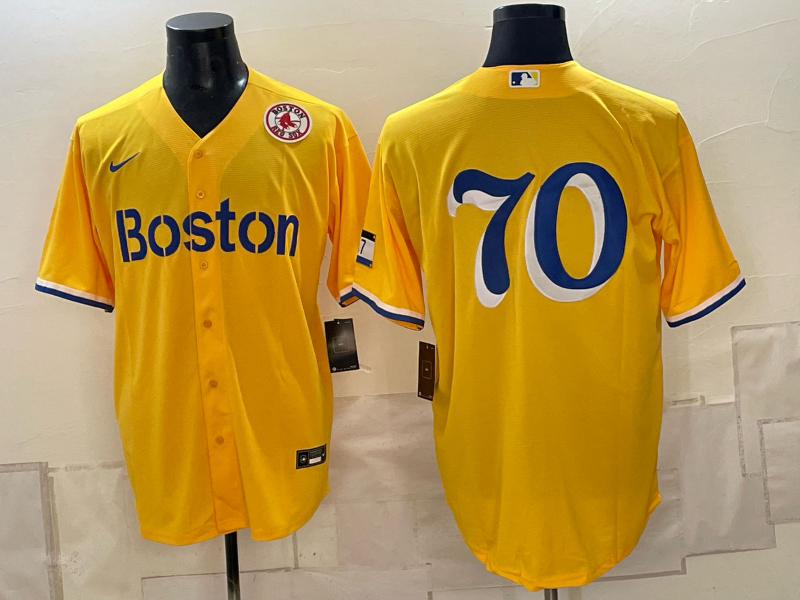 Men Boston Red Sox #70 yellow 2026 Nike MLB Jerseys 0915002